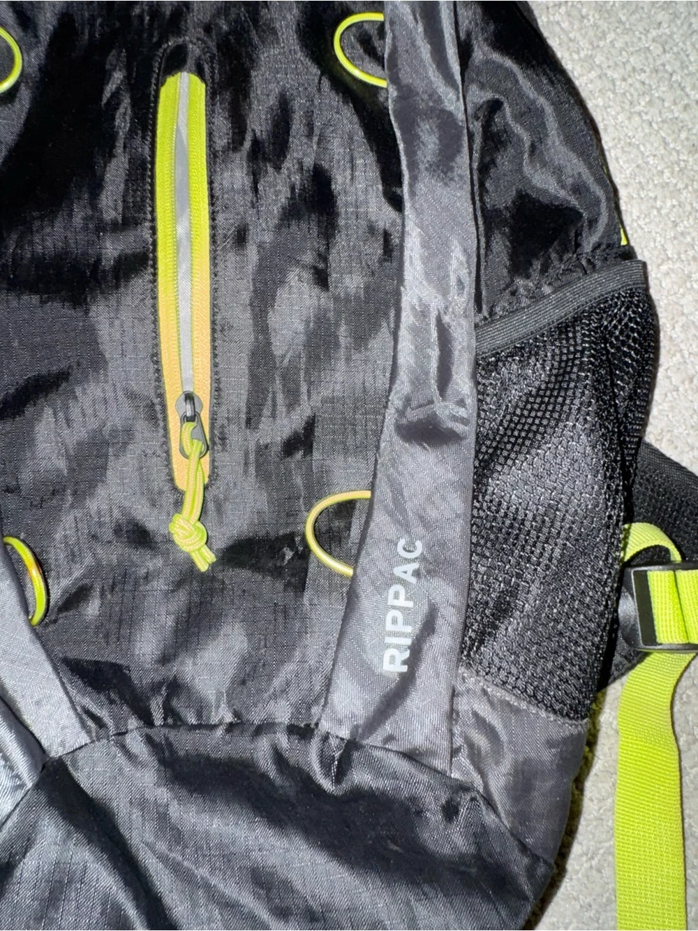 Eddie Bauer Black Backpack with Lime Accents